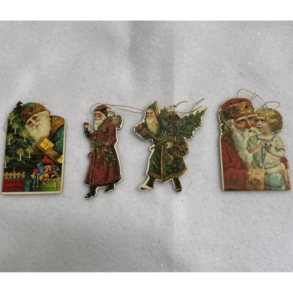 4 Vtg 1977 Merrimack Publ. Corp Die Cut Christmas Ornaments - Picture 8 of 12